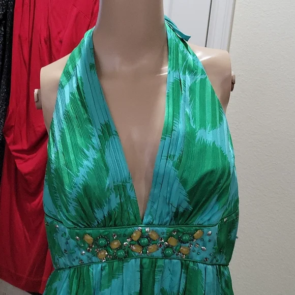 BCBGMaxAzria | Dresses | Nwt Bcbg Maxazria Kelly Green 0 Silk Woven Dress |  Poshmark